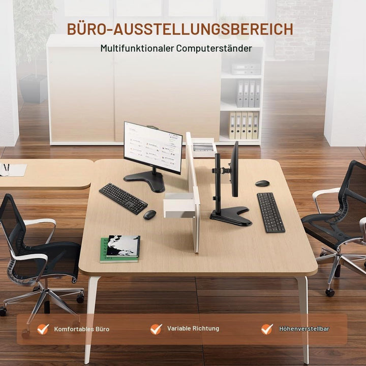 KKTONER Universal Monitor Ständer Bildschirm Stand Metallfuss Freistehendes Tischchen Halterung für