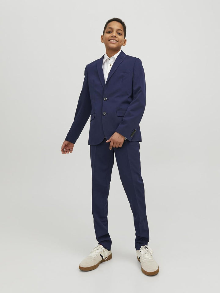 JACK &amp; JONES Boy Einreihiger Blazer und Hose JPRSOLAR Anzug Junior 170 Medieval Blue, 170 Medieval B
