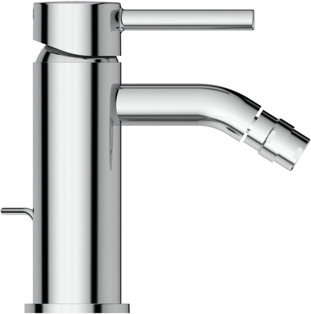 Ideal Standard BC197AA Ceraline Bidetarmatur mit Zugknopf-Ablaufgarnitur