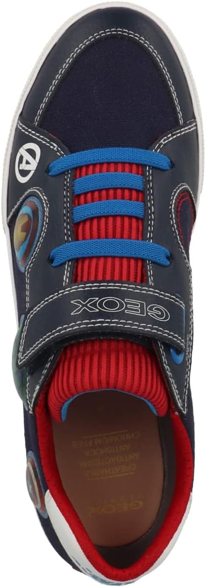 Geox Jungen J Kilwi Boy Sneaker 24 EU Navy Red, 24 EU Navy Red