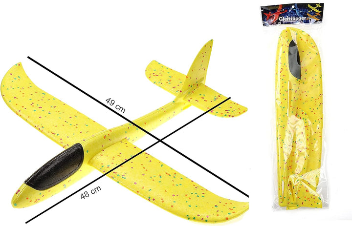 ELLUG grosses XXL Segelflugzeug Segelflieger aus Styropor 49 * 48 * 12,5cm Flugzeug Flieger Outdoor-