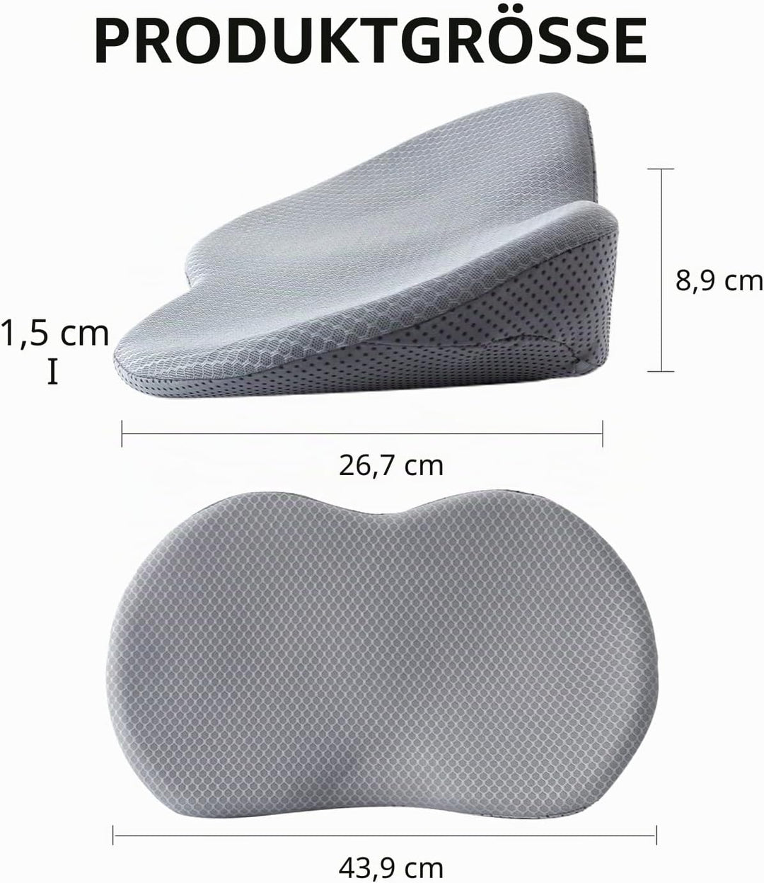 Autositzkissen,Ergonomisches Sitzkissen für Auto,Memory Foam Autositzauflage,keilkissen für Autositz