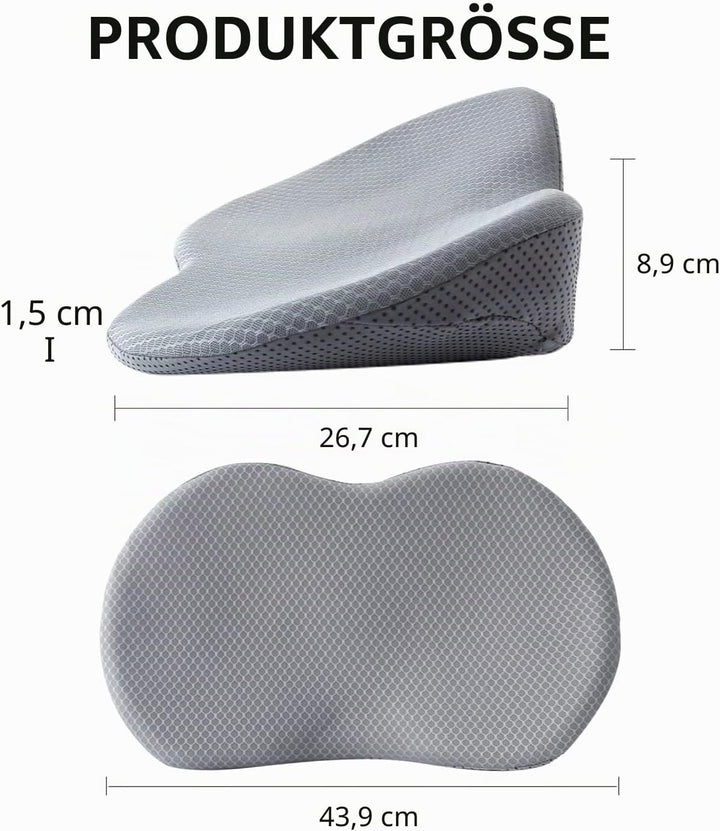 Autositzkissen,Ergonomisches Sitzkissen für Auto,Memory Foam Autositzauflage,keilkissen für Autositz