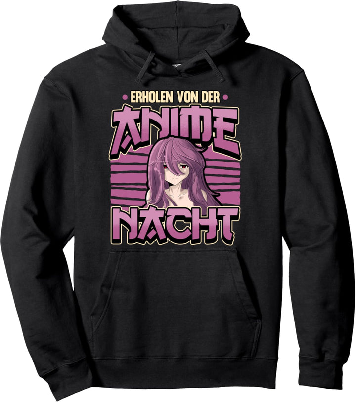Lustig Erholen von der Anime Nacht Spruch Otaku Anime Pullover Hoodie