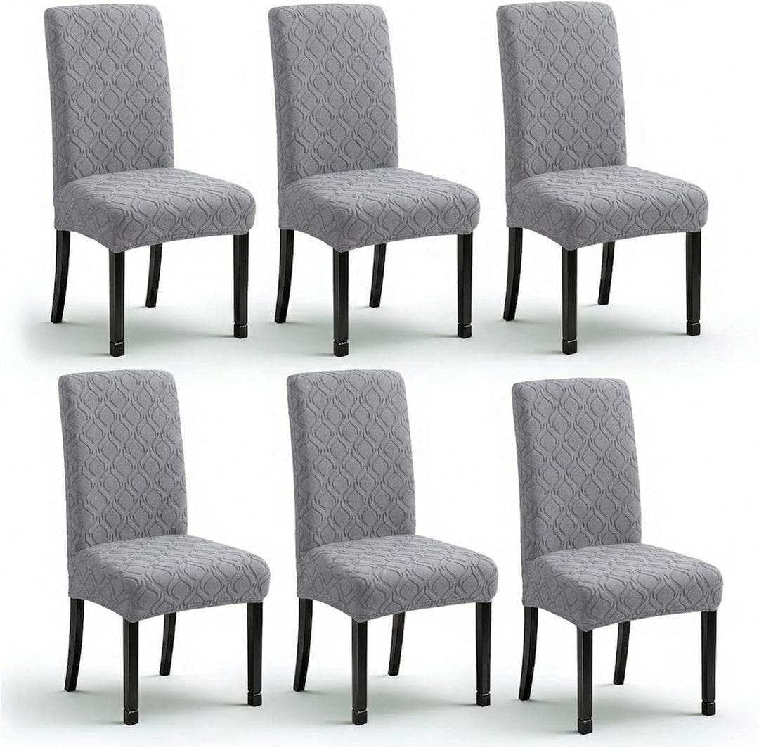 LANSHENG Stuhlhussen 6er Set, Stretch Stuhlhussen Schwingstühle, Abnehmbarer Waschbarer Stuhlbezug f