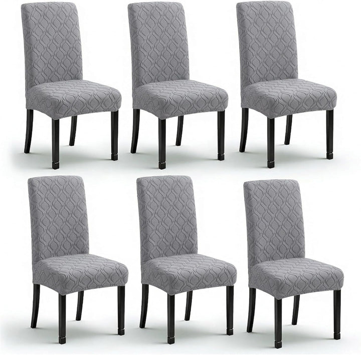 LANSHENG Stuhlhussen 6er Set, Stretch Stuhlhussen Schwingstühle, Abnehmbarer Waschbarer Stuhlbezug f