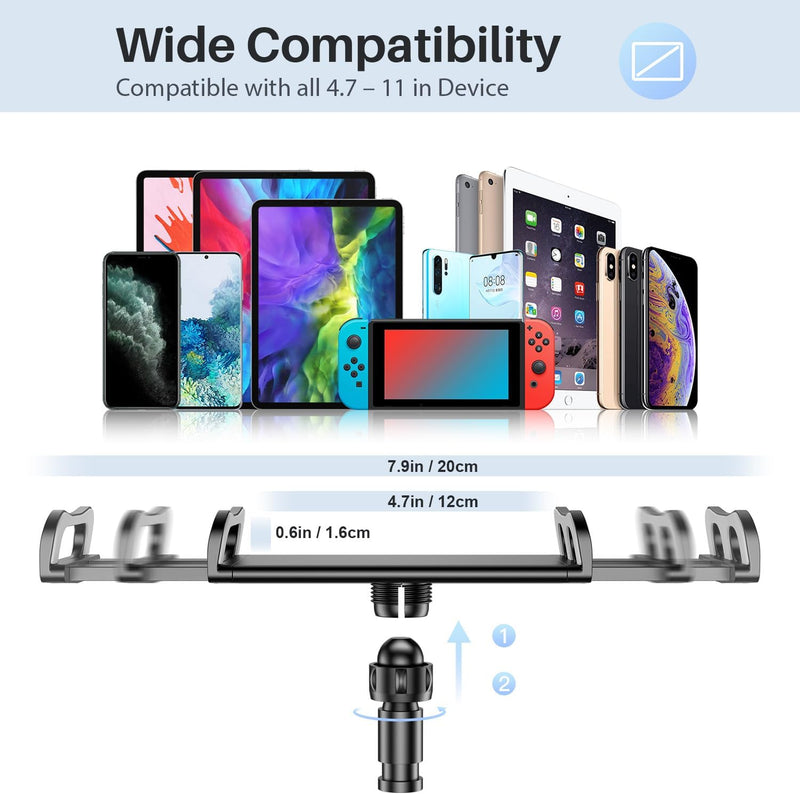 TRYONE Schwanenhals Tablet Halterung, Tablet Halter – Flexibler Verstellbarer Arm im Bett für Ipad/H