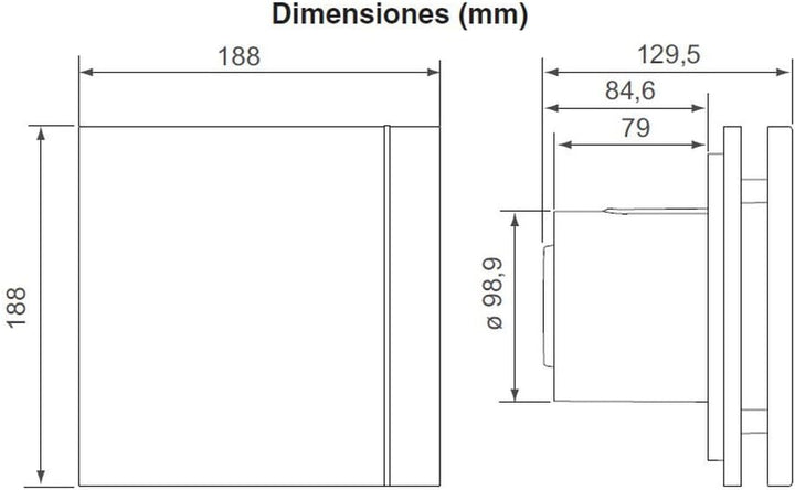 S & p Silent-100 design Silent-100-chz Design Abluftventilator