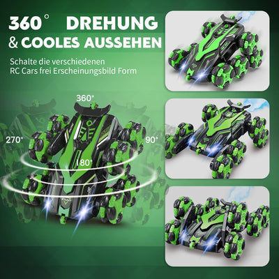 Ferngesteuertes Auto ab 10 Jahre, RC Auto mit LED Lights und Sprühnebel, RC Drift Car mit 360° Drehb