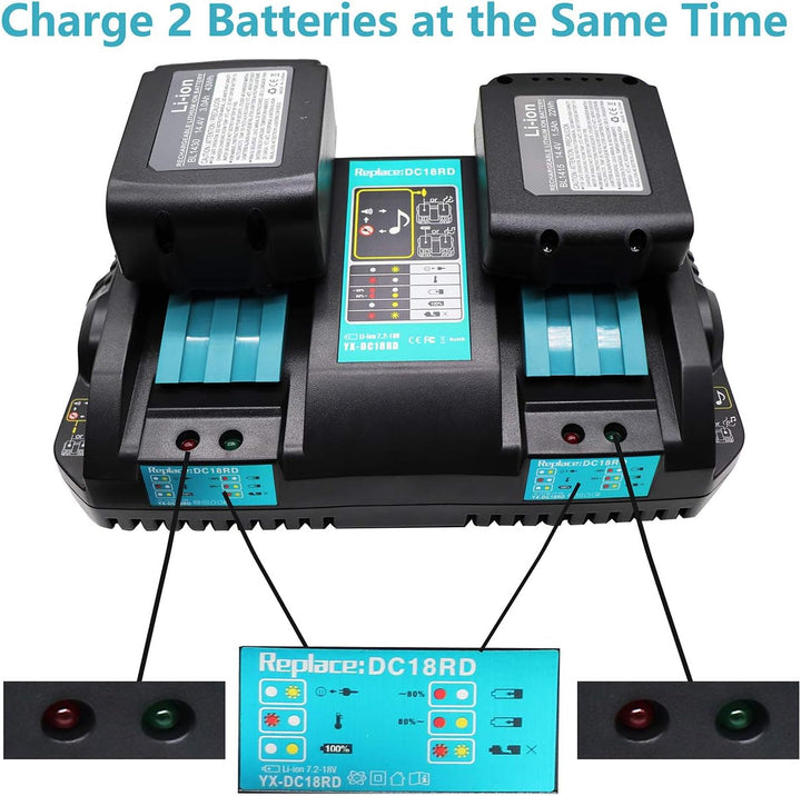 18V DC18RD Ladegerät für Makita BL1850 B BL1830 B L1840B BL1815 14.4V BL1415 BL1430 BL1440 Akku DC18