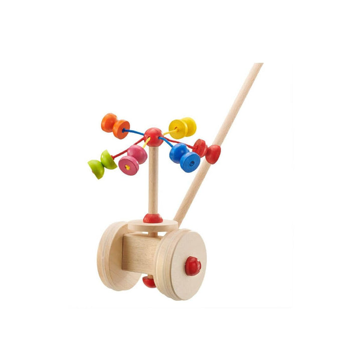 Selecta 62031 Karussell, Schiebefigur, Schiebe-und Nachziehspielzeug aus Holz, 20 cm
