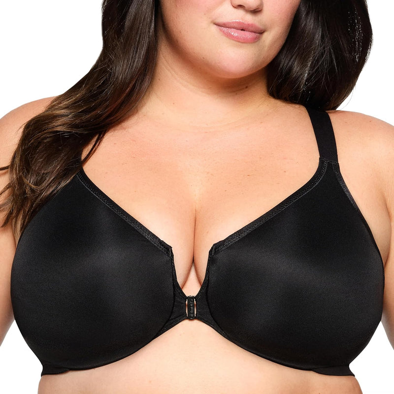 Glamorise Damen Full Coverage Bra 95D Schwarz, 95D Schwarz