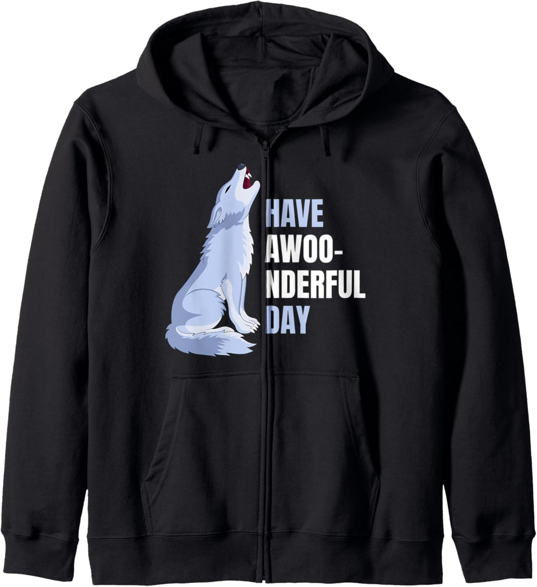 Lustiger Wolf Heulender Awoo Furry Fandom Kapuzenjacke