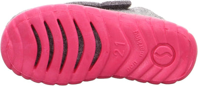 Superfit Baby-Mädchen Happy Hausschuh 19 EU Hellgrau Pink 2500, 19 EU Hellgrau Pink 2500