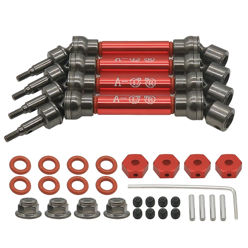 RCAWD ARRMA Antriebswellen Set,Metall Universal Vorder- und Hinterrad antriebswelle für 1/10 ARRMA 3