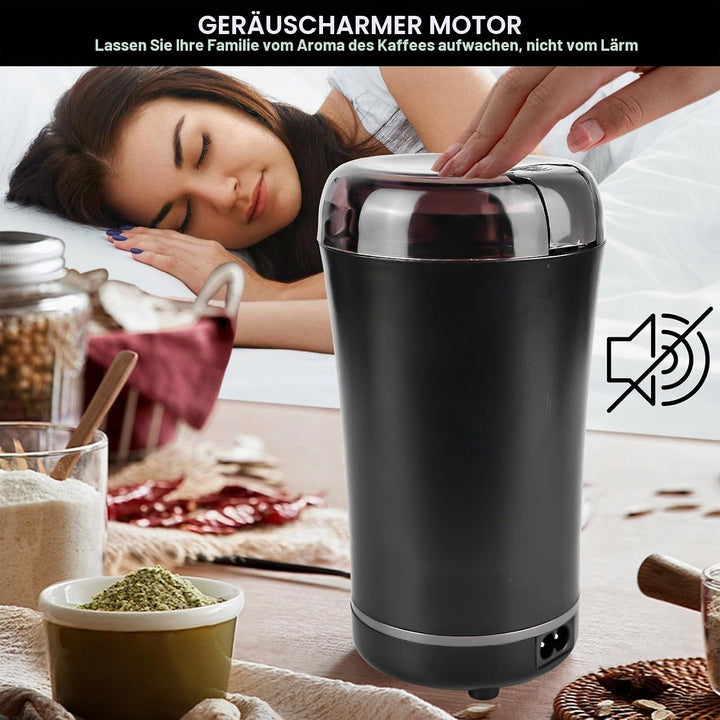 Kaffeemühle Elektrisch: Gewürzmühle Mahlwerk, Elektrisch Gewürzmühle mit Reinigungsbürste und Schlag