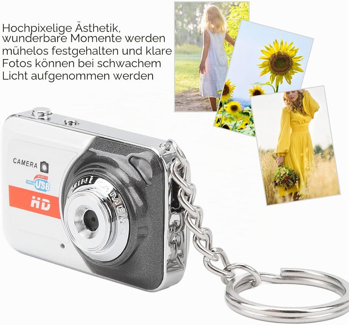 HD Videokamera mit Bewegungserkennung, USB Recorder bis 32 GB Speicher, Schlüsselanhänger Design für