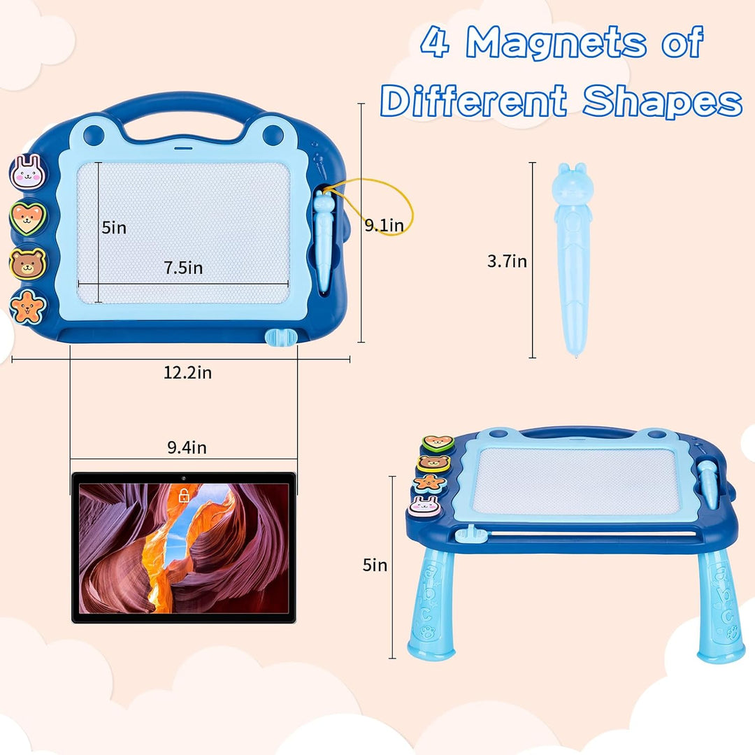 Magnetische Maltafel Zaubertafel,Magnetische Zaubertafeln Kinder mit 4 Form Stempel,Spielzeug zum Sc