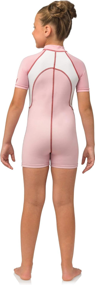 Cressi Kid Shorty Wetsuit 1.5 mm - Shorty Neoprenanzug für Kinder Ultra Stretch Neopren Rosa/Weiss S