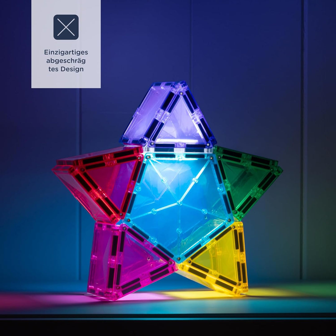 CONNETIX Magnetische Fliesen Light Star Paket, 28 Stück