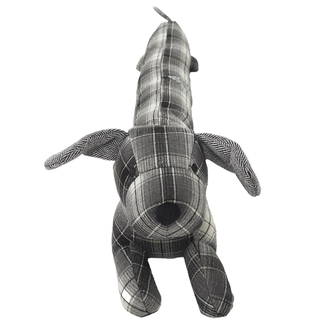 Linnea Zugluftstopper aus Polyester, kariert, Kollektion Dog Retro, Grau