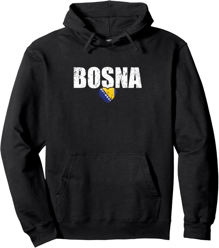 Bosnien Bosna Herz Bosnische Flagge Stolzer Bosnier Pullover Hoodie