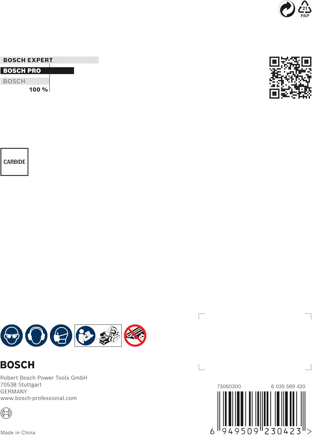Bosch 1x PRO Hobelmesser-Set (für Kunststoffbeschichtete Platten, Hartholz, 82 x 5,5 x 1,1 mm, Profe