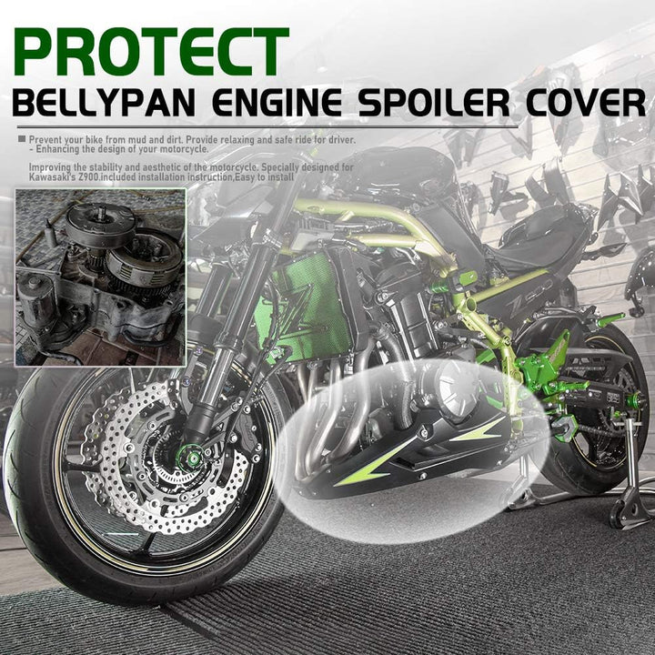 Fayedenicy Motorrad Bellypan Belly Pan Motor Spoiler Verkleidung Abdeckung Karosserierahmen Kit Schu