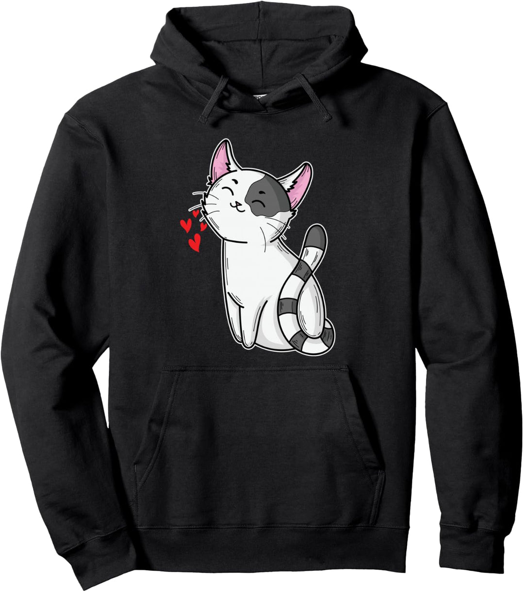 Katze liebt Zuhause Pullover Hoodie