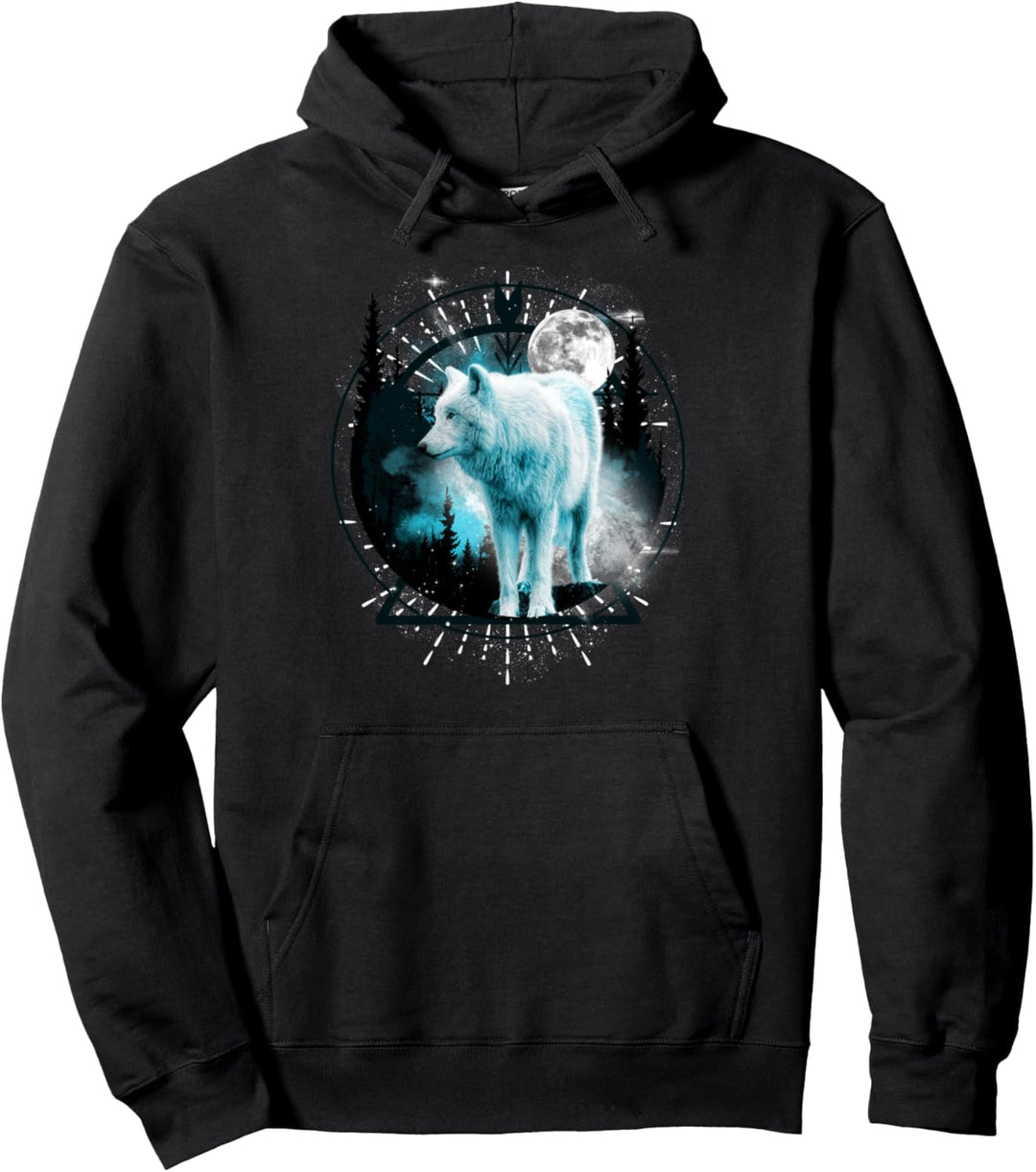 Einsamer Wolf, Wolfsmond Wildlife Geschenk Pullover Hoodie