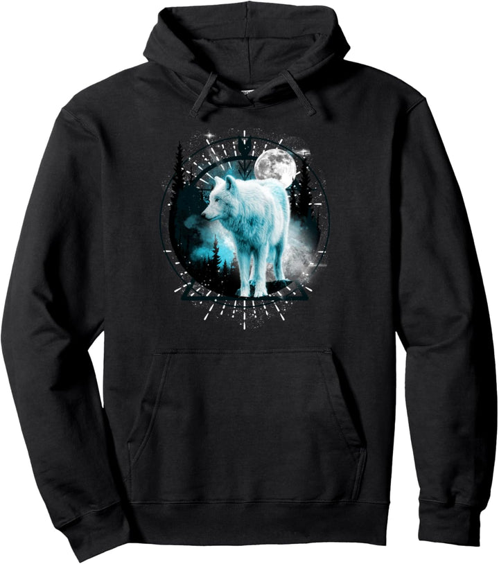 Einsamer Wolf, Wolfsmond Wildlife Geschenk Pullover Hoodie