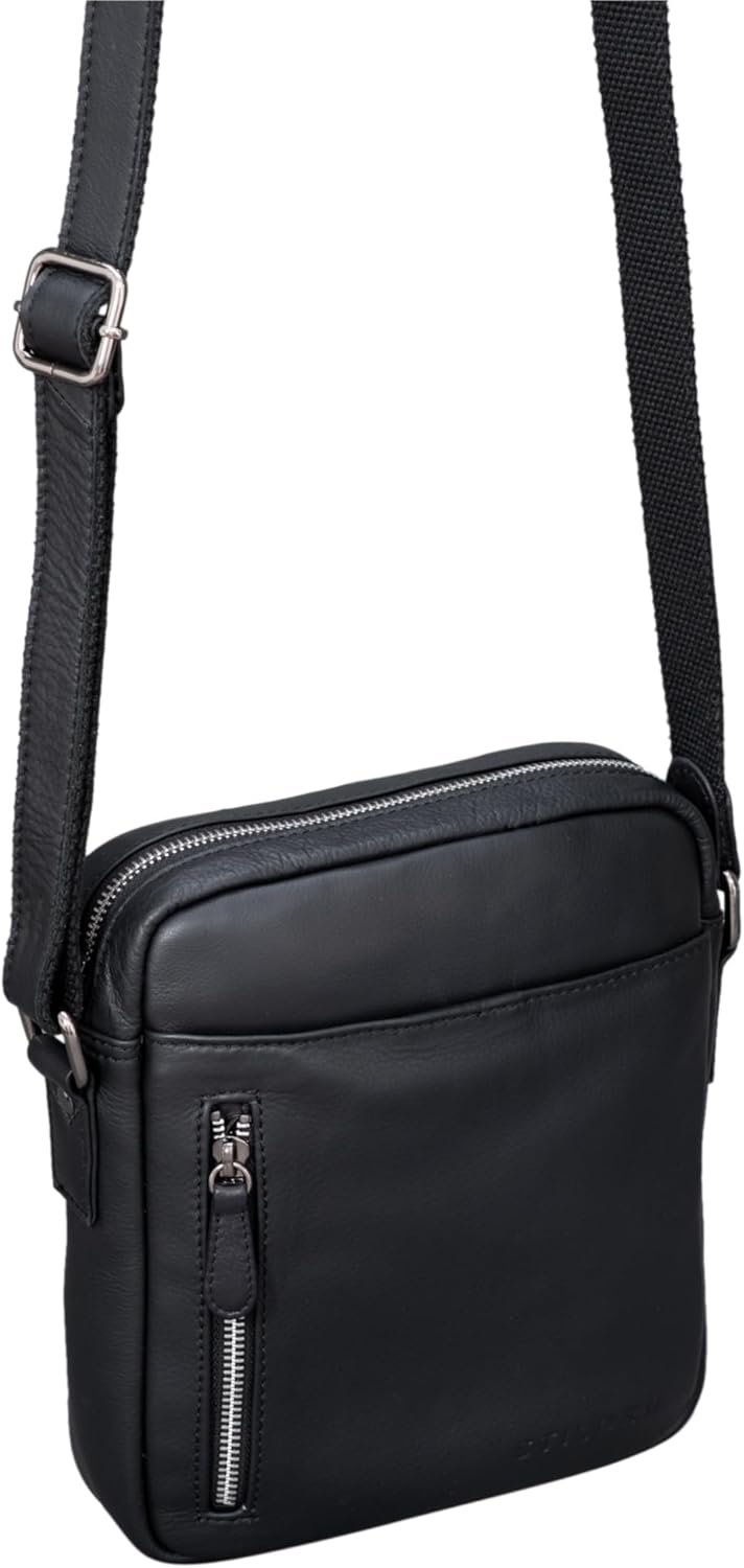 STILORD 'Kennedy' Kleine Umhängetasche Echtleder Vintage Messenger Bag Ledertasche für 8,4 Zoll Tabl