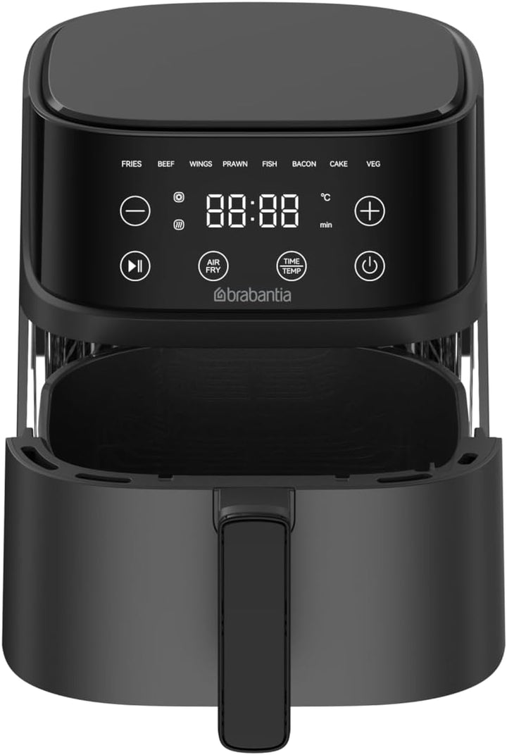 Brabantia Airfryer, XL, 4 Liter, 1700 Watt, 80–200°C, PFAS-frei, für 4 Personen, 8 Kochprogramme, Di