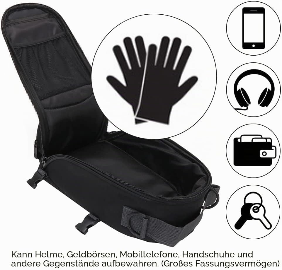 Motorrad-Tanktasche – wasserdichte Motorrad-Gepäcktasche mit starkem Magnet, grossem Fenster – Unive