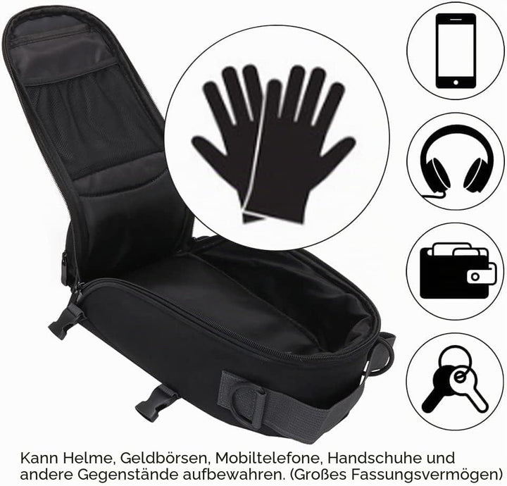 Motorrad-Tanktasche – wasserdichte Motorrad-Gepäcktasche mit starkem Magnet, grossem Fenster – Unive