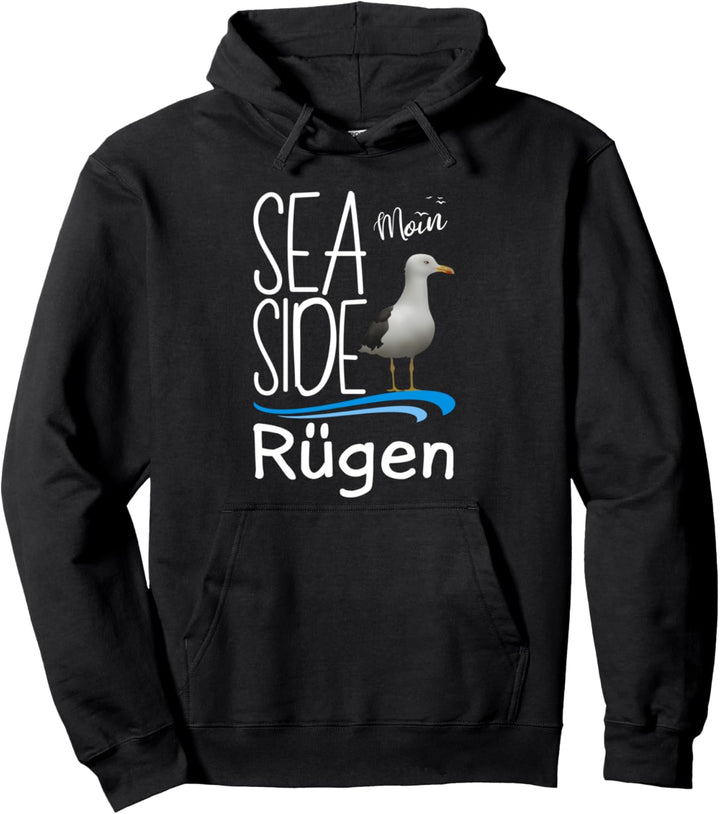 Rügen mit Möwe Ostseeküste Meer Küste Strand Sea Side Möwe Pullover Hoodie