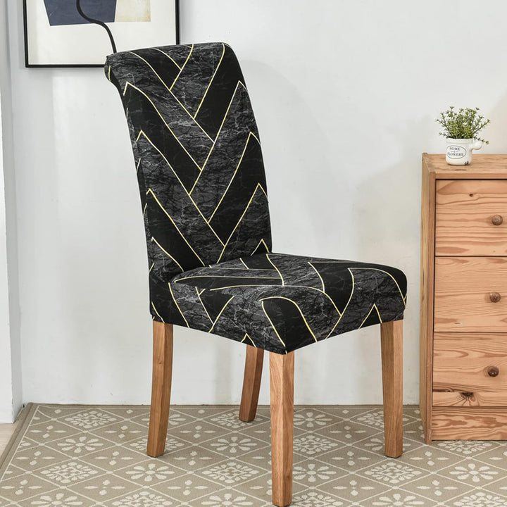 HZDHCLH Stuhlhussen 4er Set Stuhlbezüge Stretch abnehmbar, waschbar, Esszimmerstuhl-Schutzsitz für H