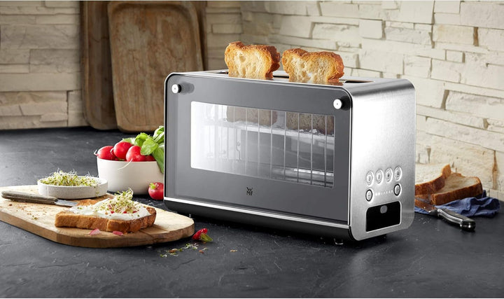 WMF Lono Toaster Glas mit Brötchenaufsatz, 2 Scheiben, XXL & Lono Sandwich Maker, Sandwichtoaster, f
