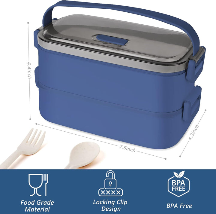 Lunchbox Erwachsene, Bento Box für Kinder, Brotdose Kinder mit Fächern, Brotzeitbox Kinder, Auslaufs