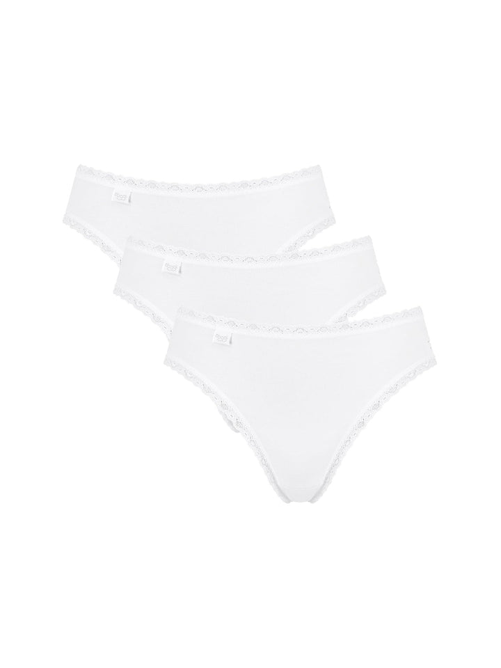 Sloggi - 24/7 Cotton Lace - Tai Slip - 3er-Pack Basic/Running Style (NOS) 38 Weiss, Basic/Running St