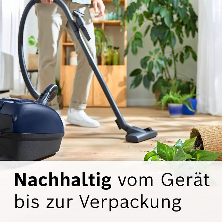 Bosch Staubsauger mit Beutel Serie 4 BGD38BU2, nachhaltig, Hygiene-Filter, 10 Jahre Motorgarantie, Z