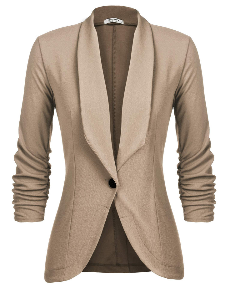 UNibelle Blazer Damen Sportlich Elegant Longblazer 3/4 Arm Sommer Leicht Business Büro Blazer Jacke