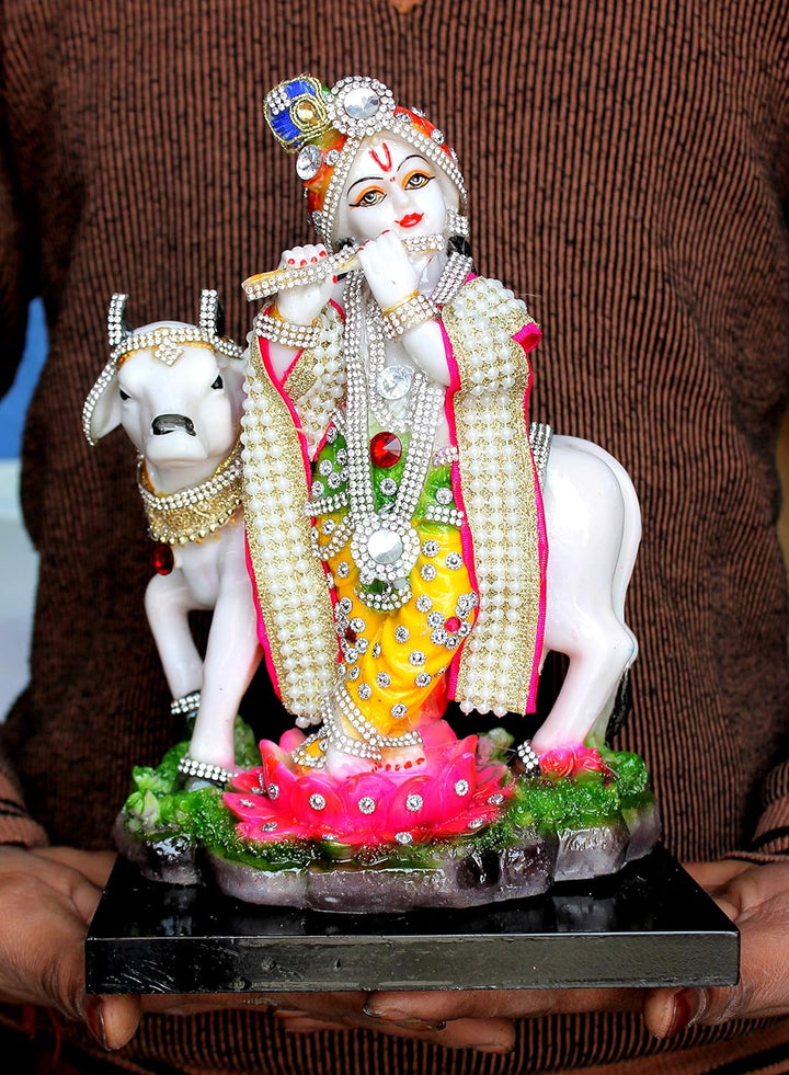 eSplanade - Lord Krishna Kishan Murti Idol Statue Sculpture - Resin (10 Inch), 10 Inch