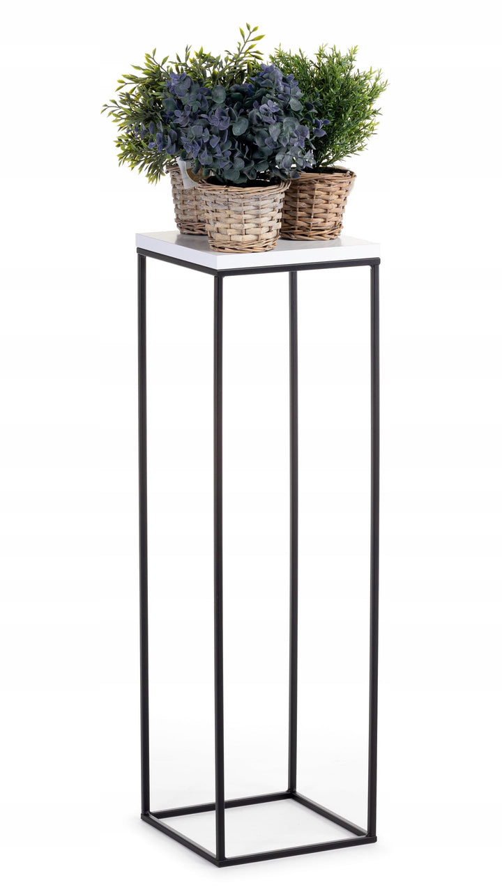 HowHomely Pflanzenständer Metall 80 cm Hoch - Stabiler und Fester Blumenhocker im Loft Stil - Blumen