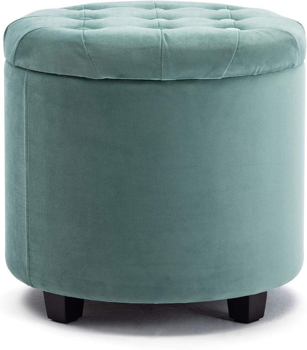 HNNHOME Sitzhocker mit Stauraum, Sitzwürfel mit Deckel, Sitztruhe, Fussbank Truhen Aufbewahrungsbox,