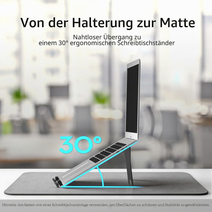 Ergounion VESA Laptop Adapter für Monitorarm – 100 x 100 mm VESA Laptop Halterung – Armhalterung für