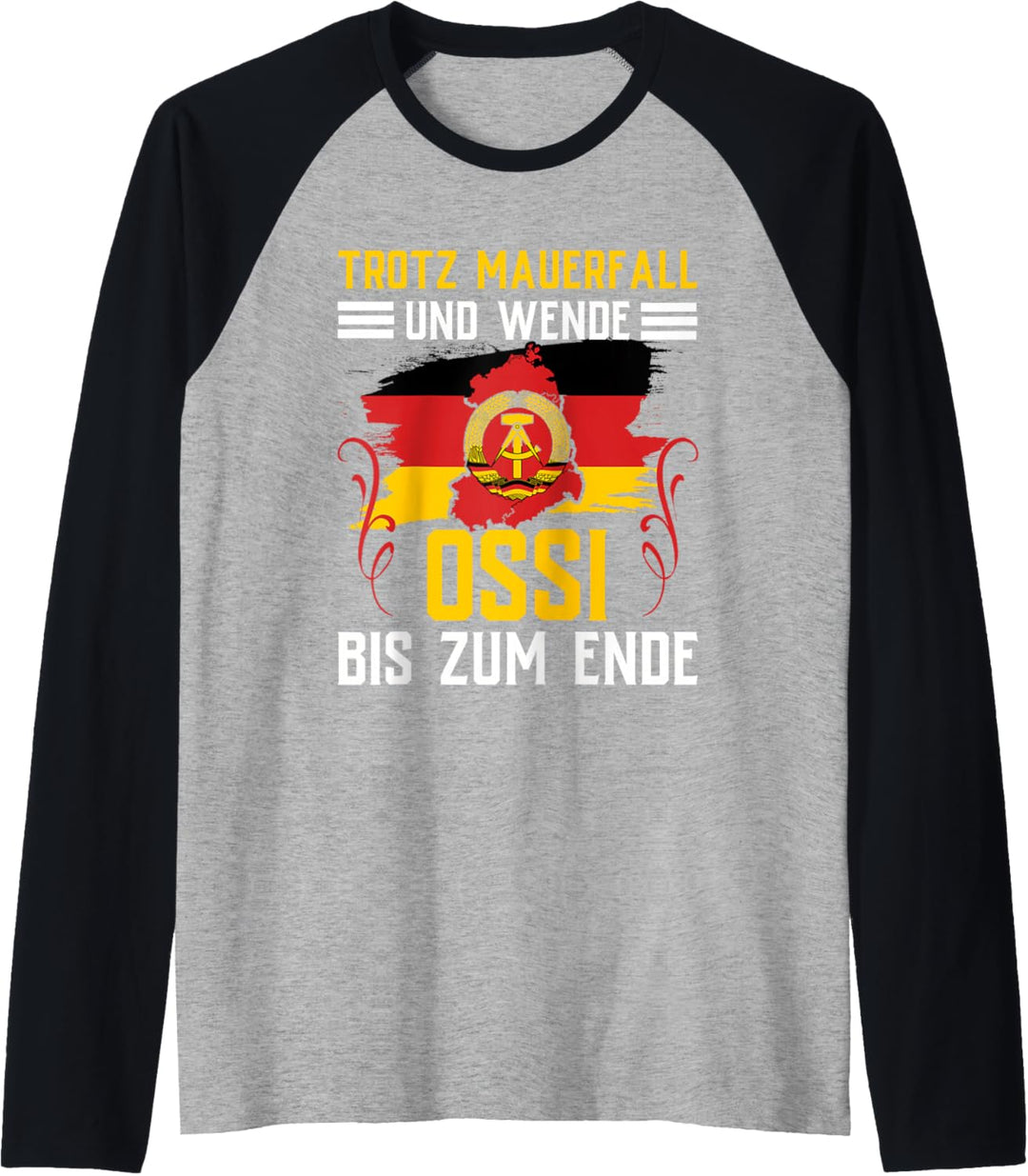 Ossi Geschenk Frauen DDR Männer Ostdeutschland NVA Osten Raglan
