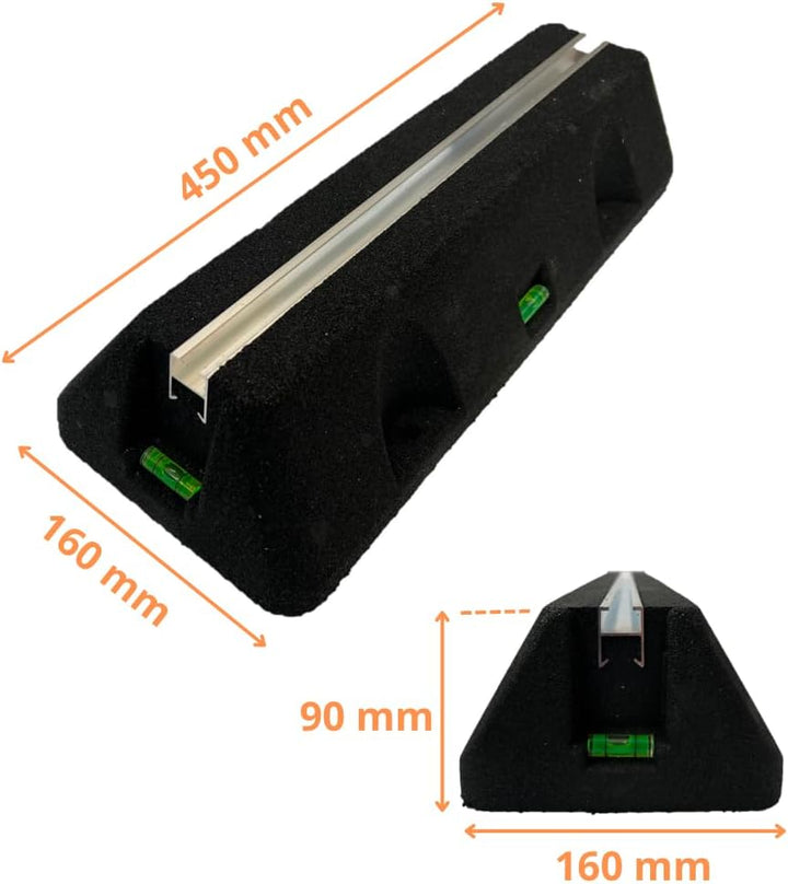 Dämpfungssockel Set 2x450 mm Bodenkonsole für Klimaanlagen, Wärmepumpen | 2 Stück Antivibrationsfüss