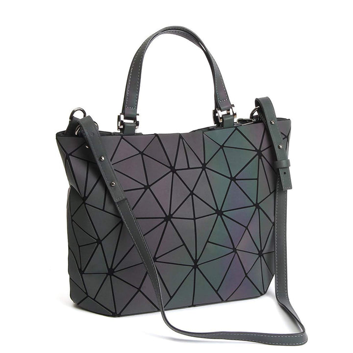 FZChenrry Geometrische Tasche Reflektierende Handtasche Damen Holographic Schultertasche Reflektiere