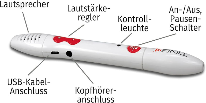 Der TING Stift, der Bücher zum Leben erweckt. Perfekt für Kinder und Erwachsene zum Lernen, Lesen un